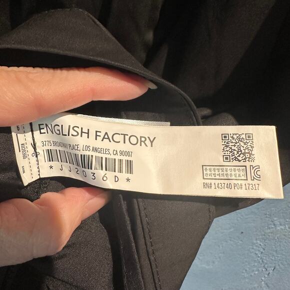 English Factory NWT Black Event Dress Sm Whimsygoth Fairy Party Dance Occassion - Picture 10 of 11